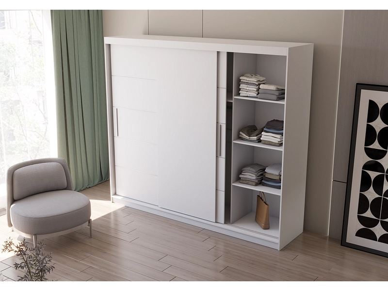 Schwebetürenschrank AVILA weiss