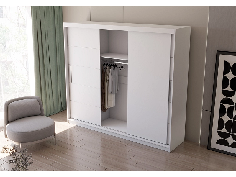 Schwebetürenschrank AVILA weiss