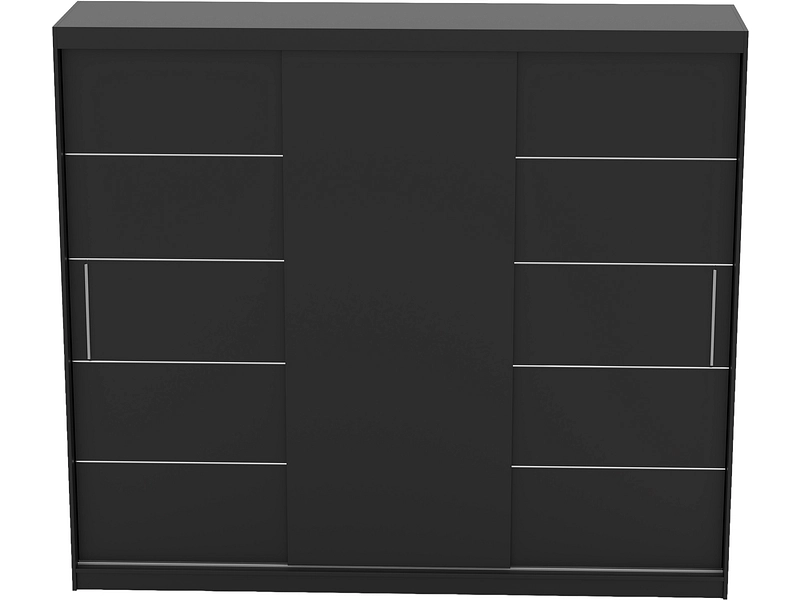 Schwebetürenschrank AVILA anthrazitschwarz