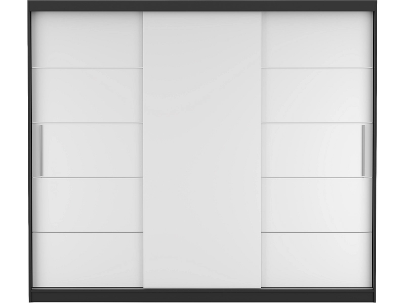 Schwebetürenschrank AVILA anthrazitschwarz