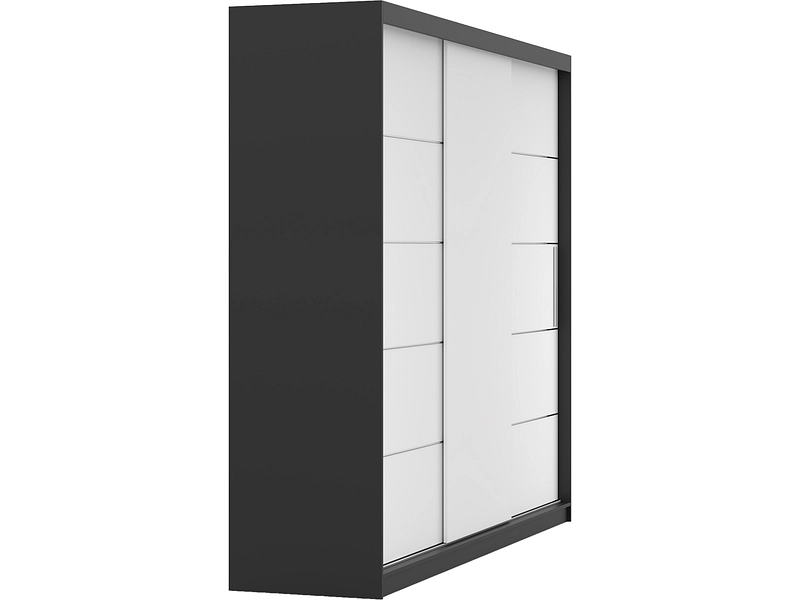 Schwebetürenschrank AVILA anthrazitschwarz
