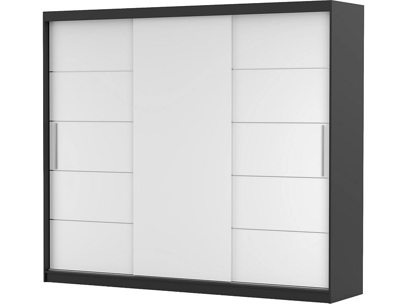 Schwebetürenschrank AVILA anthrazitschwarz