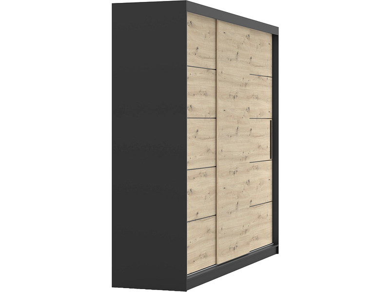Schwebetürenschrank AVILA anthrazitschwarz