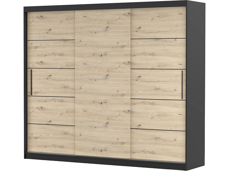 Schwebetürenschrank AVILA anthrazitschwarz