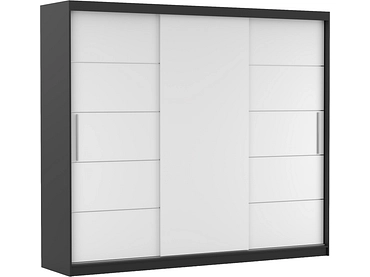 Schwebetürenschrank AVILA anthrazitschwarz