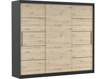 Schwebetürenschrank AVILA anthrazitschwarz