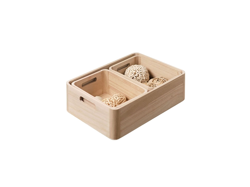 Set di 3 contenitori STORY legno Set di 3 contenitori STORY legno
