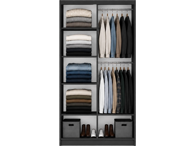 Schwebetürenschrank MILAN anthrazitschwarz