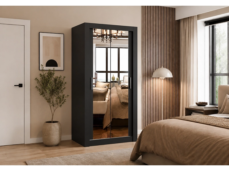 Schwebetürenschrank MILAN anthrazitschwarz