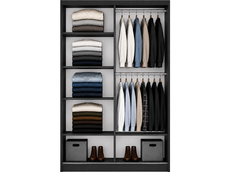 Schwebetürenschrank MILAN anthrazitschwarz