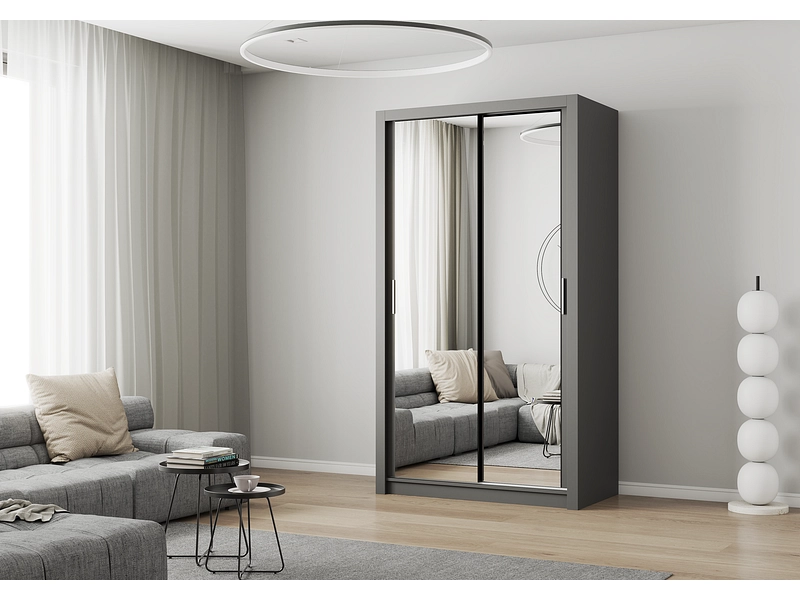 Schwebetürenschrank MILAN beton grau