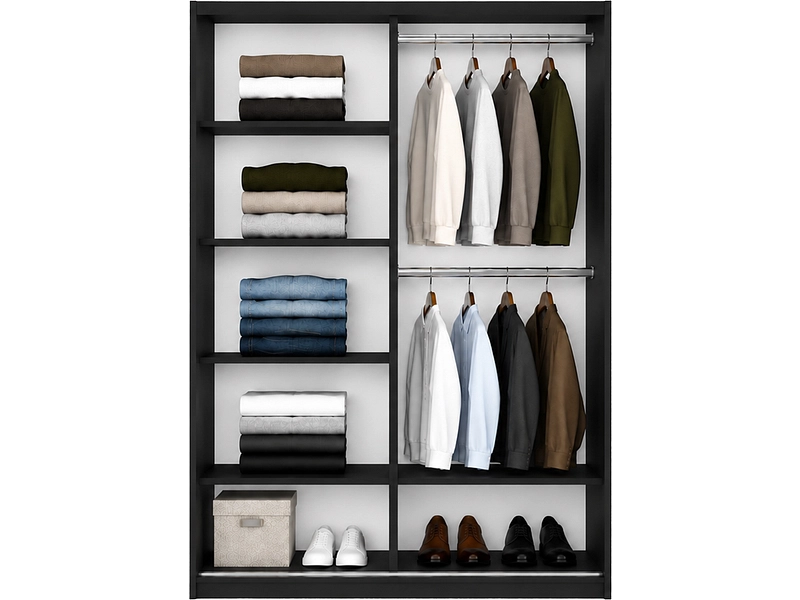 Schwebetürenschrank MILAN anthrazitschwarz