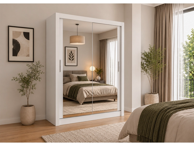 Schwebetürenschrank MILAN weiss