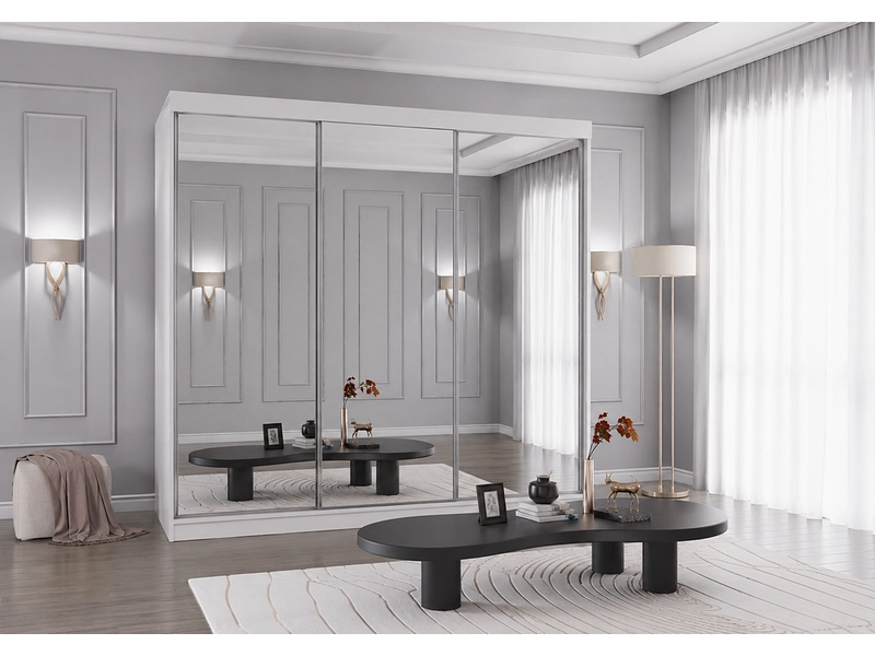Schwebetürenschrank MILAN weiss