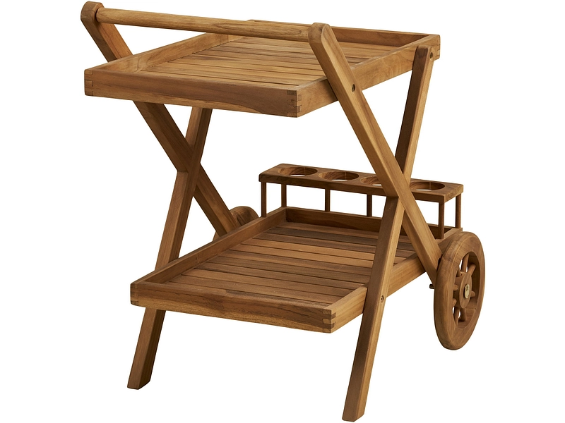 Chariot de service PASAKU bois naturel
