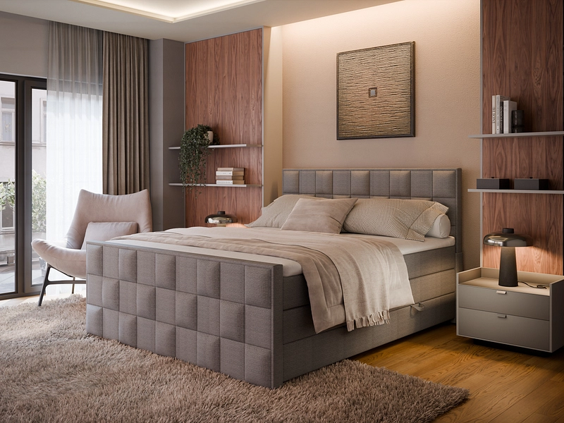 Boxspring ARIA grigio Boxspring ARIA grigio