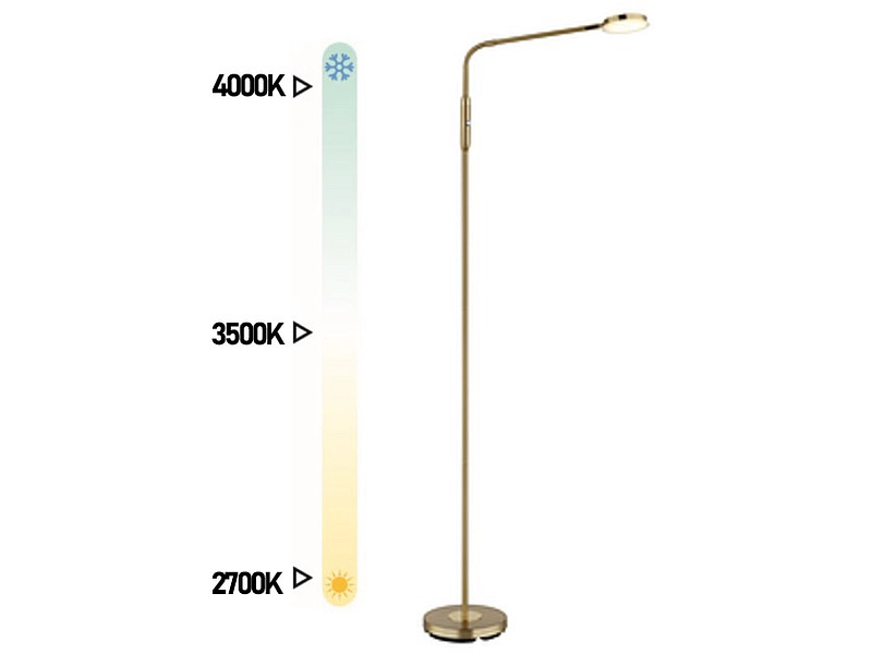 GLOBO Stehlampe SILVIO variable Intensität 52cm 6W goldfarben