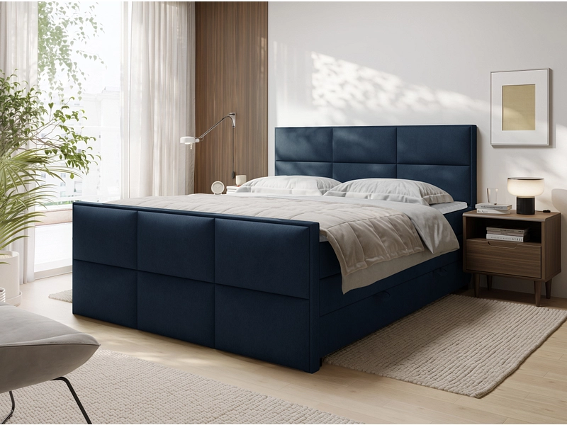 Boxspringbett EMPIRE blau Boxspringbett EMPIRE blau