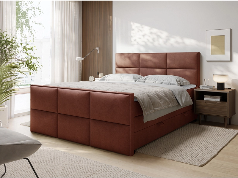 Boxspringbett EMPIRE terrakotta Boxspringbett EMPIRE terrakotta