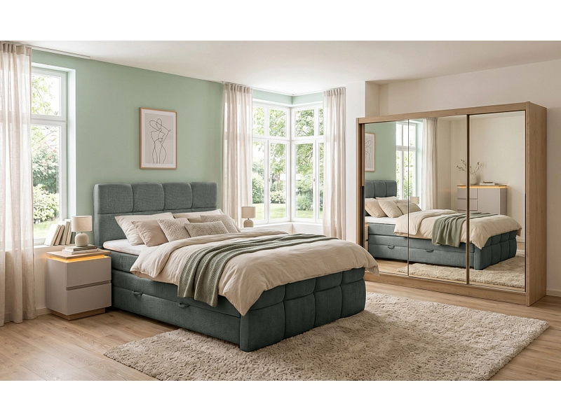 Boxspring GELATO verde scuro
