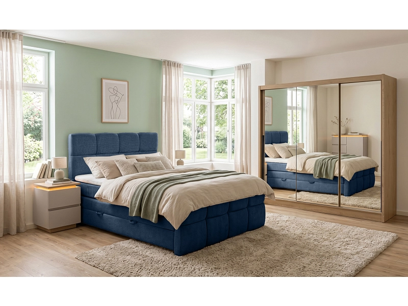 Boxspring GELATO blu scuro