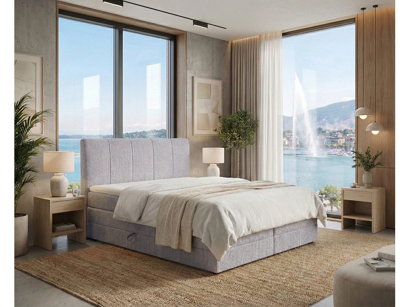 Boxspringbett HELENE grau Boxspringbett HELENE grau