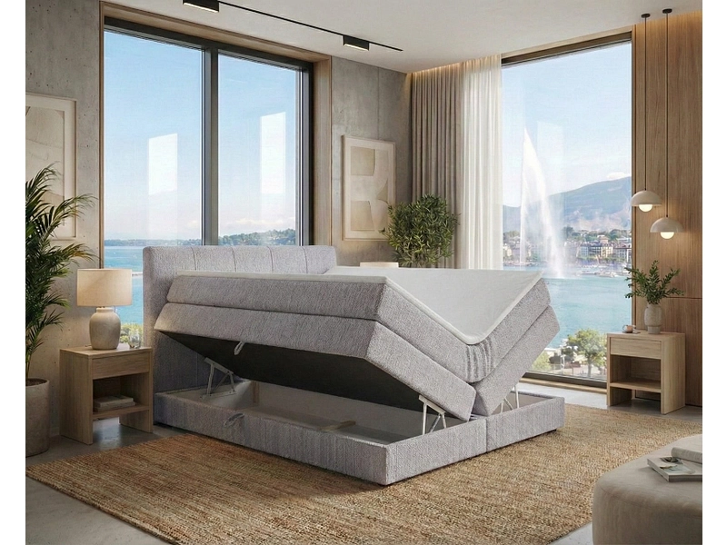 Boxspringbett HELENE grau Boxspringbett HELENE grau