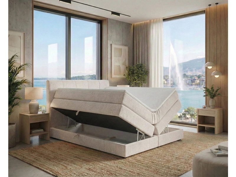 Boxspringbett HELENE beige
