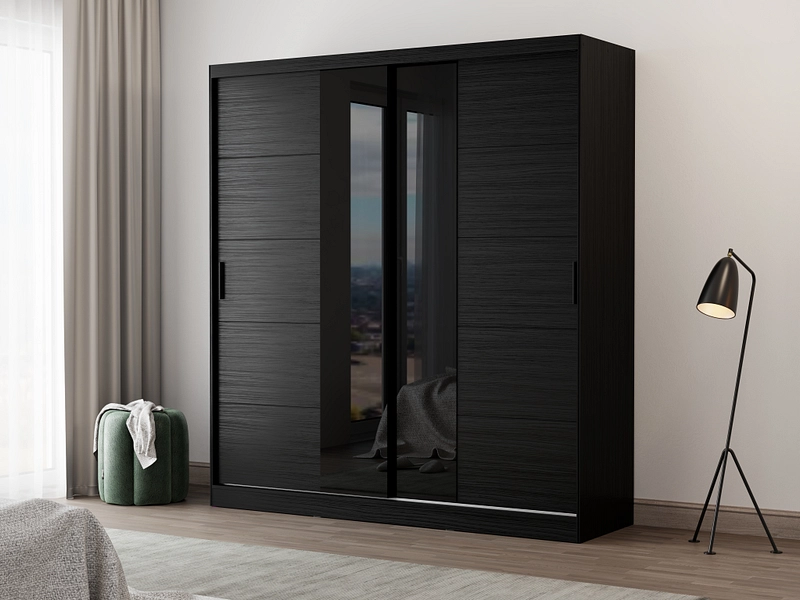 Schwebetürenschrank KINGSTON black