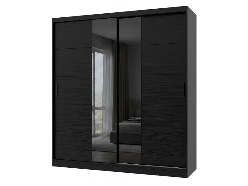 Schwebetürenschrank KINGSTON black