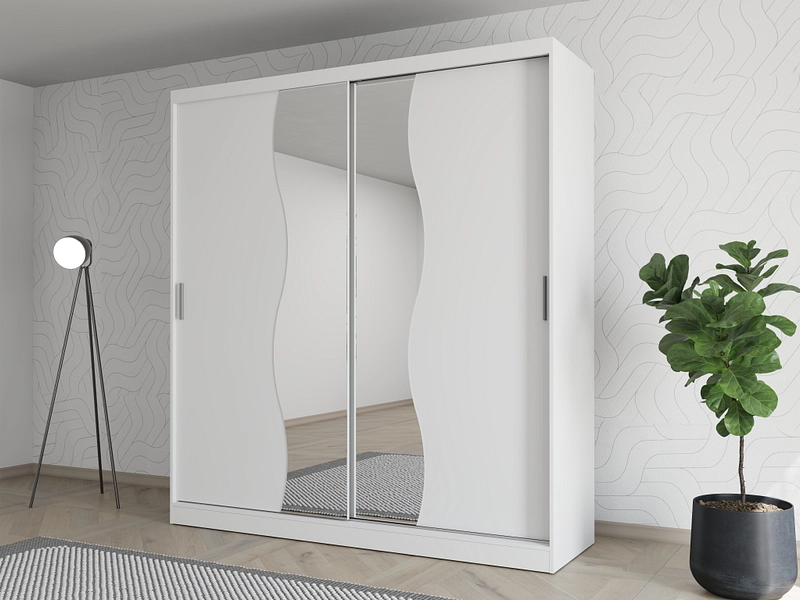 Schwebetürenschrank MILTON weiss