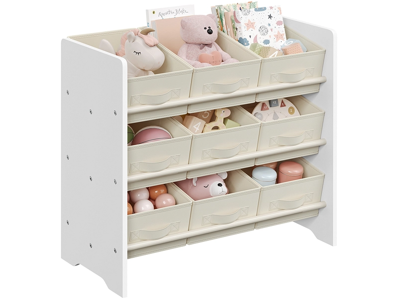 Scaffale per giocattoli SONGMICS MDF bianco nuvola