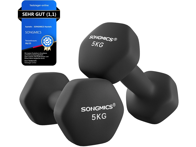 Set de 2 haltères SONGMICS Fer black