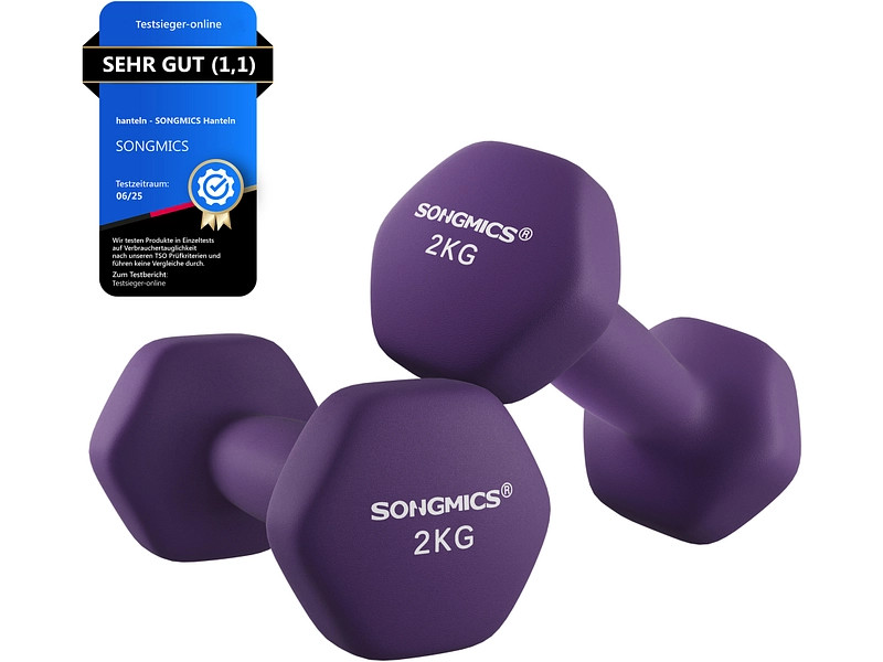 Set de 2 haltères SONGMICS Fer violet