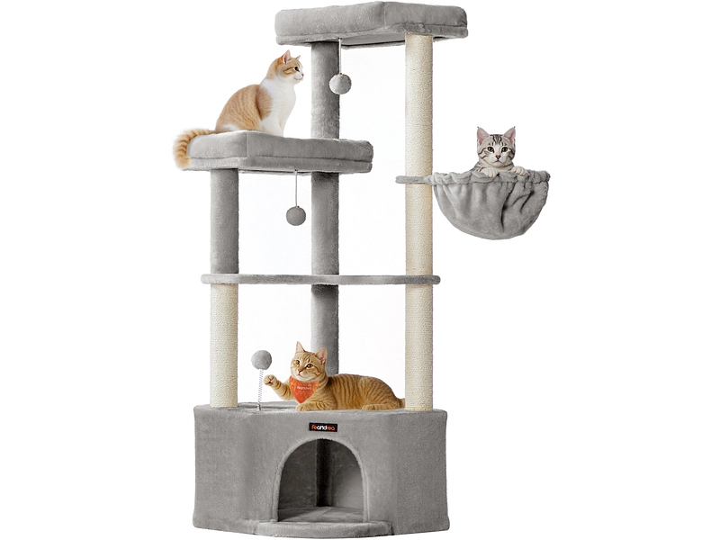 Arbre à chat FEANDREA Panneau de particules gris