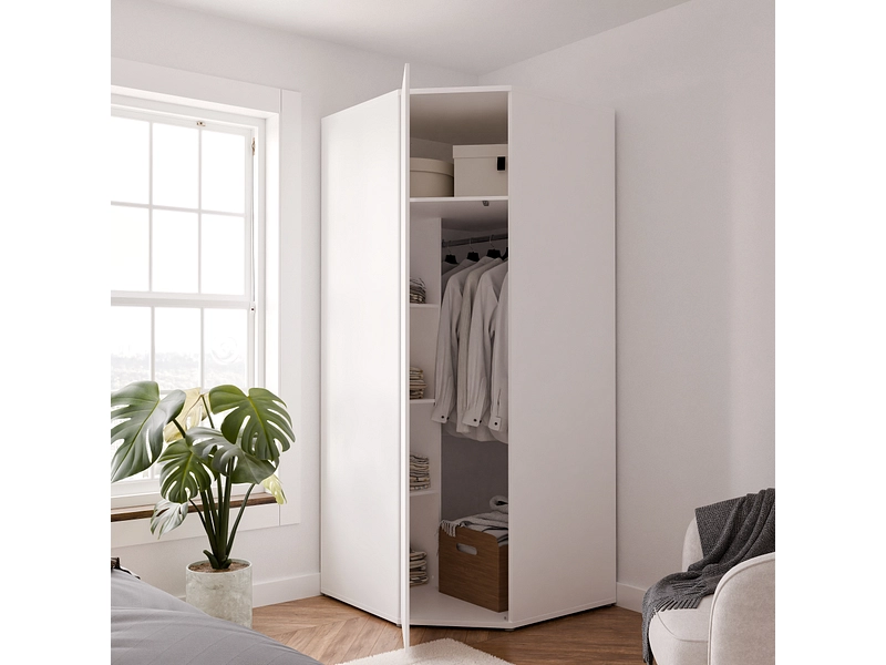 Armoire portes battantes ALICE SPRINGS blanc