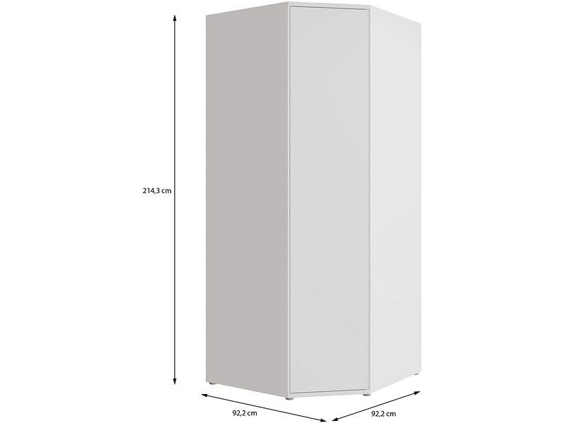 Armoire portes battantes ALICE SPRINGS blanc