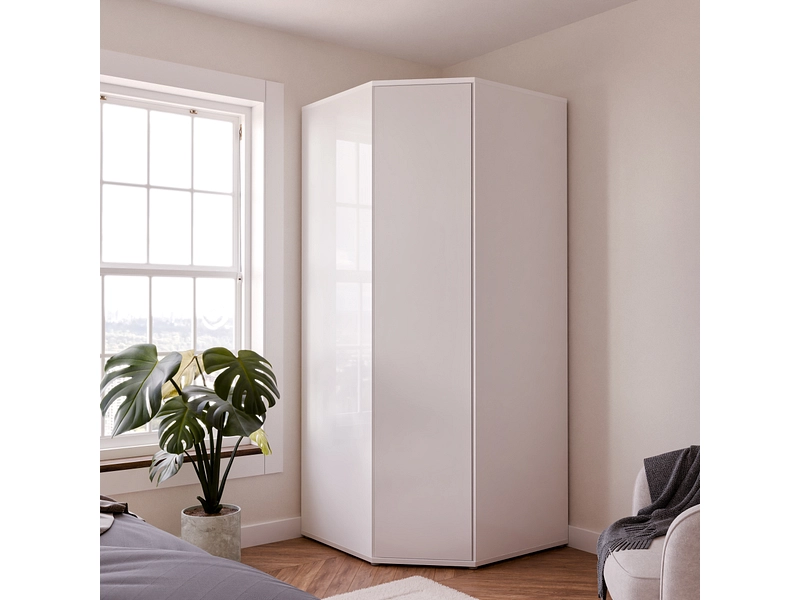 Armoire portes battantes ALICE SPRINGS blanc brillant Armoire portes battantes ALICE SPRINGS blanc brillant