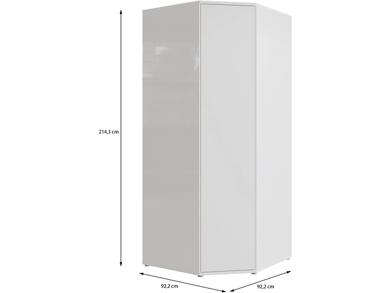 Armoire portes battantes ALICE SPRINGS blanc brillant Armoire portes battantes ALICE SPRINGS blanc brillant