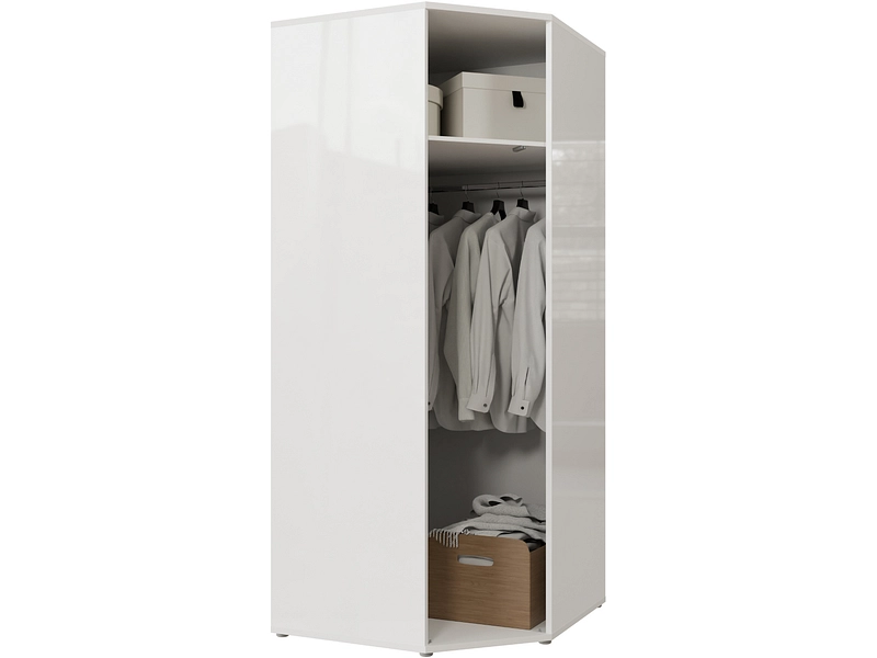 Armoire portes battantes ALICE SPRINGS blanc brillant Armoire portes battantes ALICE SPRINGS blanc brillant