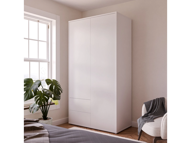 Armoire portes battantes ALICE SPRINGS blanc
