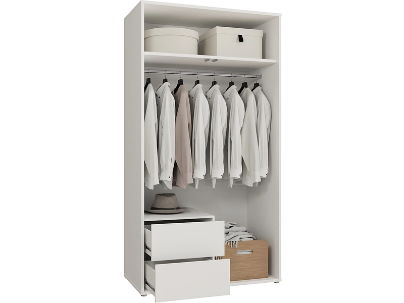Armoire portes battantes ALICE SPRINGS blanc