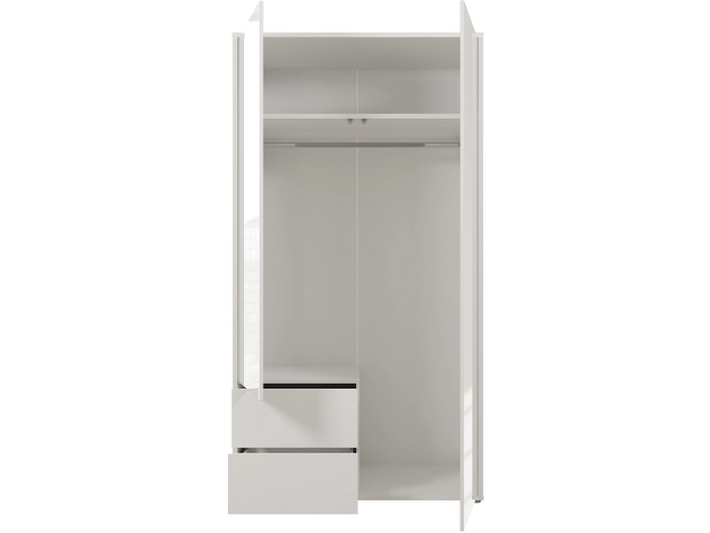Armoire portes battantes ALICE SPRINGS blanc brillant