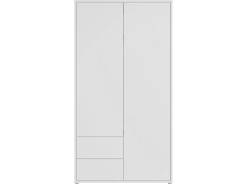 Armoire portes battantes ALICE SPRINGS blanc brillant