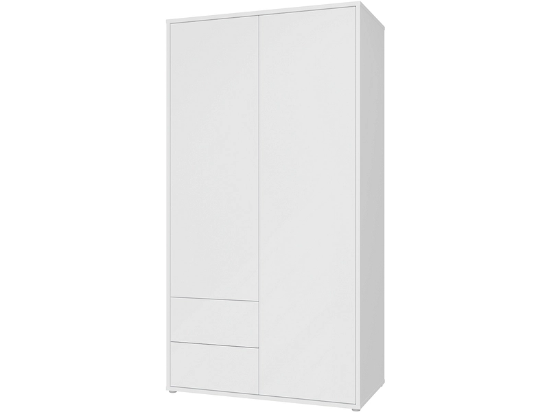 Armoire portes battantes ALICE SPRINGS blanc brillant