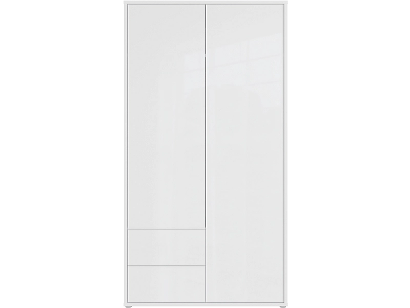 Armoire portes battantes ALICE SPRINGS blanc brillant