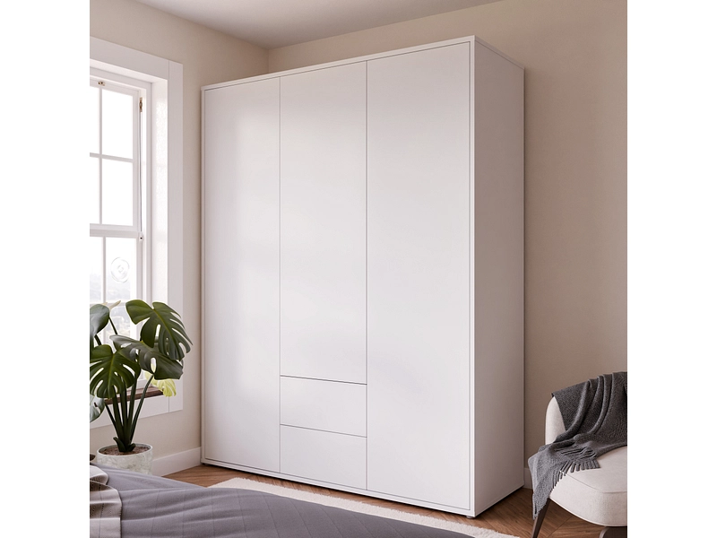 Armoire portes battantes ALICE SPRINGS blanc Armoire portes battantes ALICE SPRINGS blanc