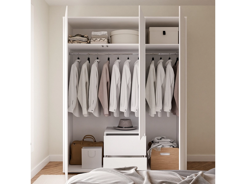Armoire portes battantes ALICE SPRINGS blanc Armoire portes battantes ALICE SPRINGS blanc