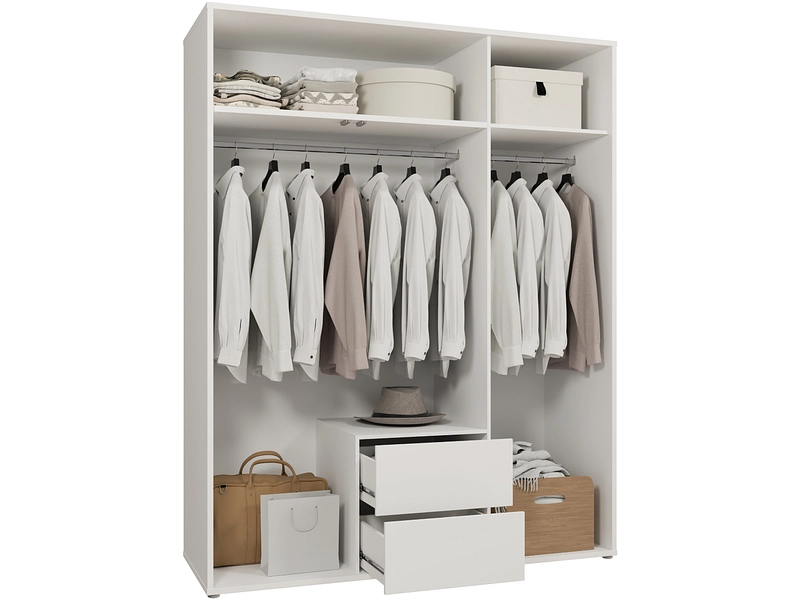 Armoire portes battantes ALICE SPRINGS blanc Armoire portes battantes ALICE SPRINGS blanc