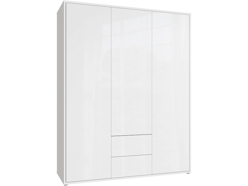 Armoire portes battantes ALICE SPRINGS blanc brillant Armoire portes battantes ALICE SPRINGS blanc brillant
